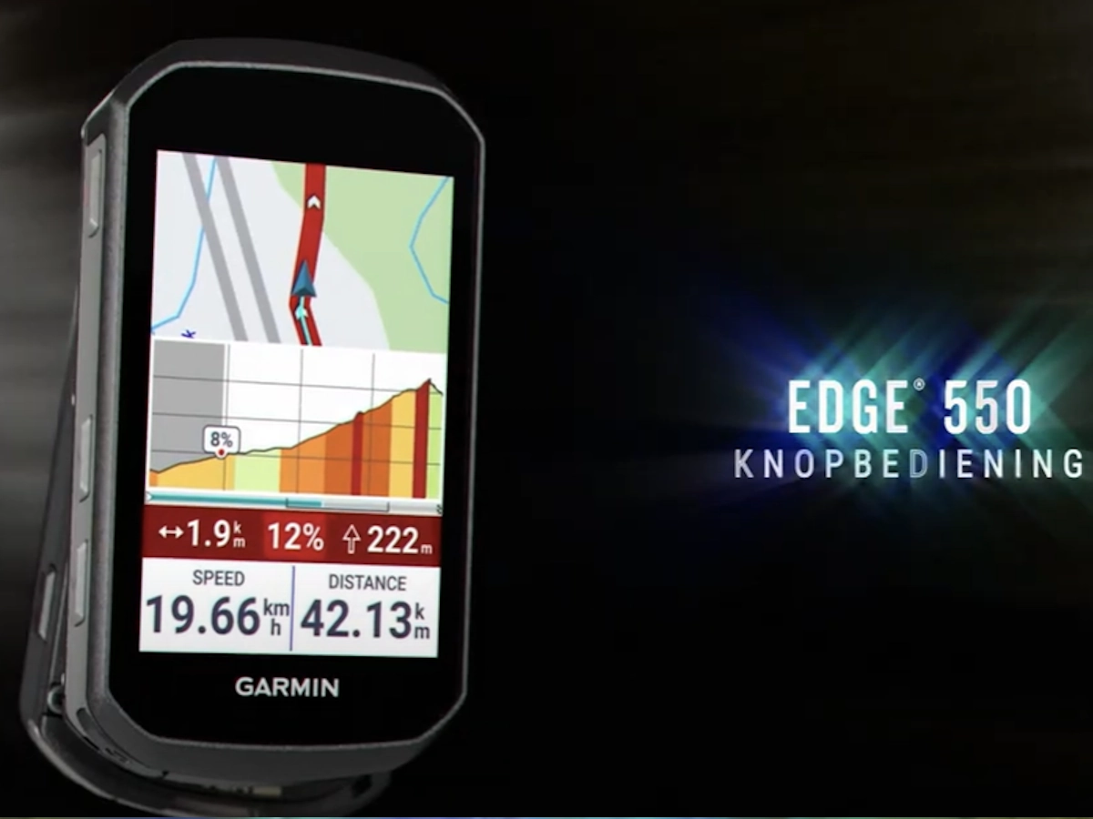 Garmin Edge 550 knopbediening detail