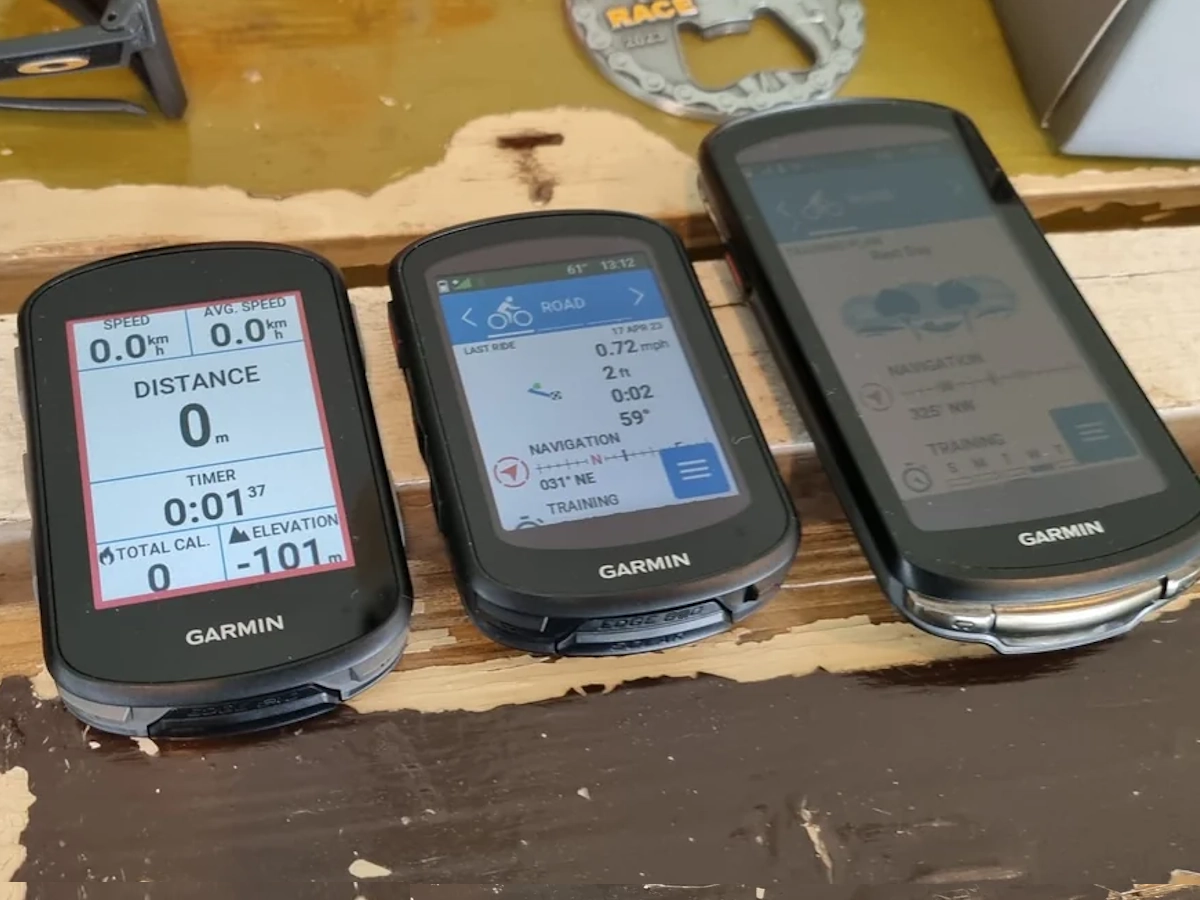 Vergelijking Garmin Edge 850, 550 en 1050 naast elkaar