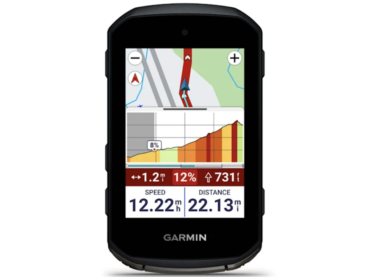 ClimbPro scherm op de Garmin Edge 850