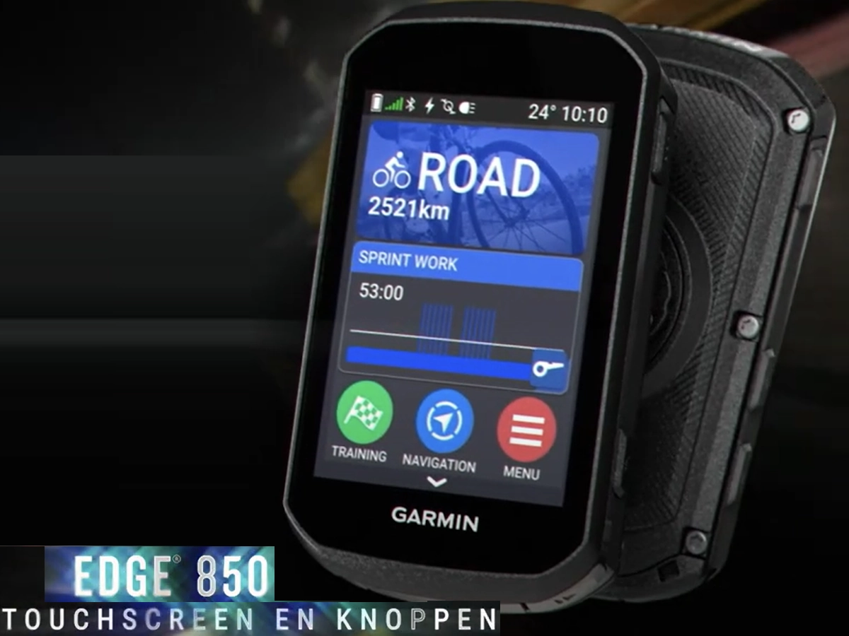 Garmin Edge 850 bediening met touchscreen en knoppen
