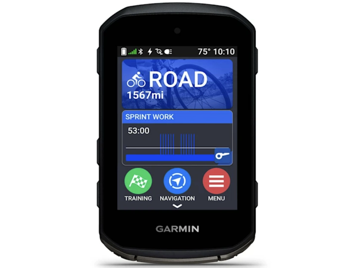 Vooraanzicht van de Garmin Edge 850 fietscomputer