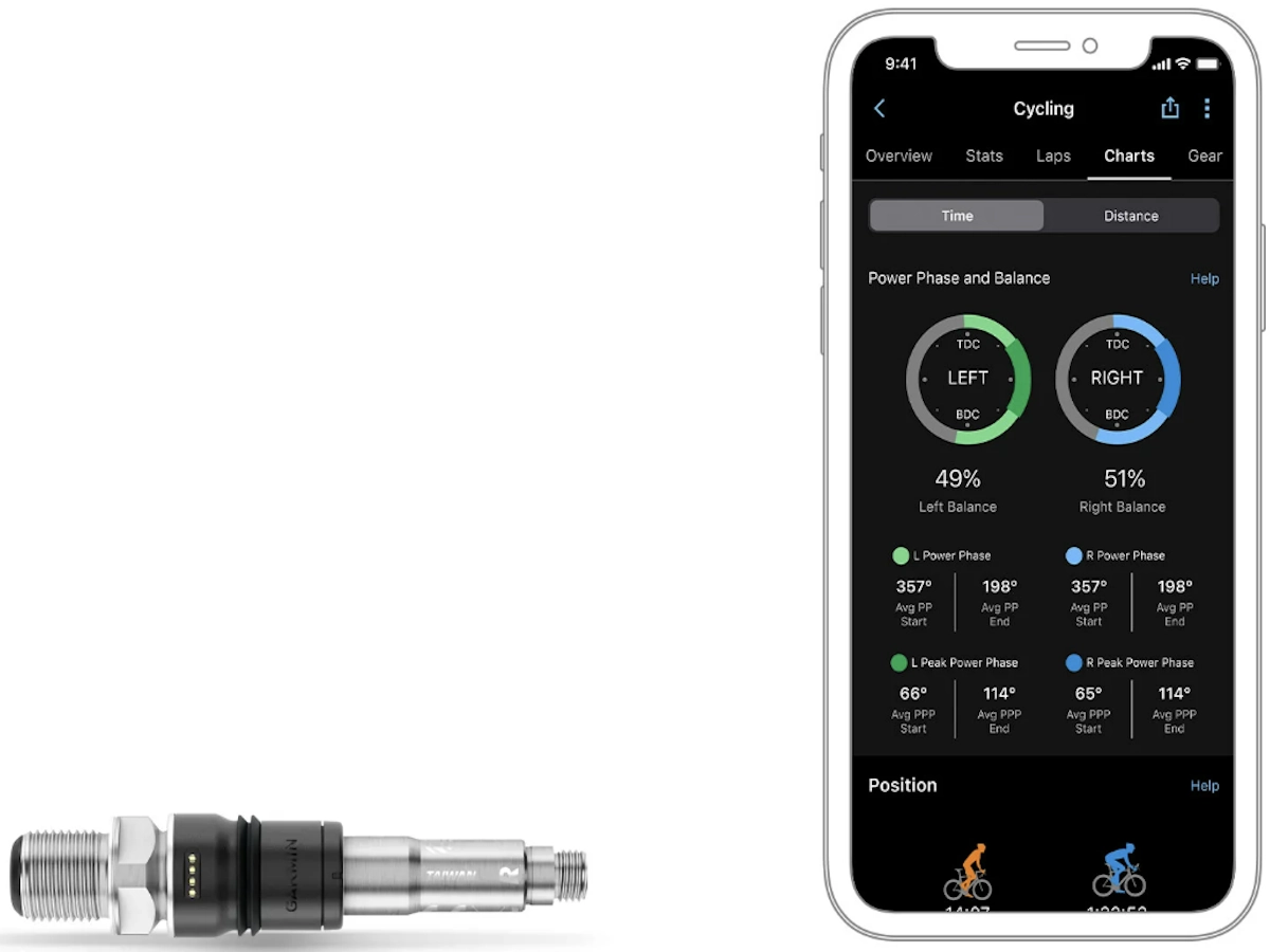Garmin Rally 210 en 220 vermogenspedalen gekoppeld aan app op smartphone