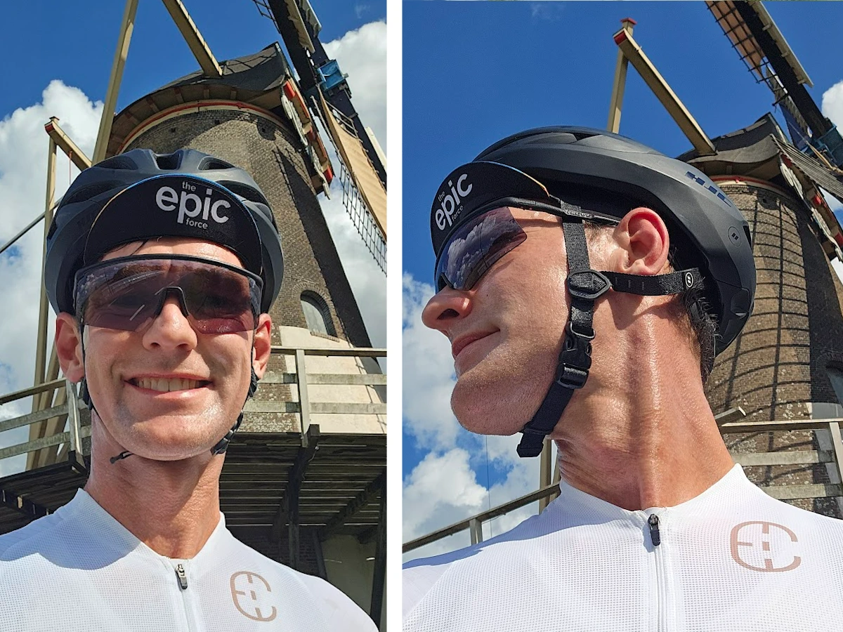 Vooraanzicht ILEVE District No. 5 fietsbril en Epic Cycling
