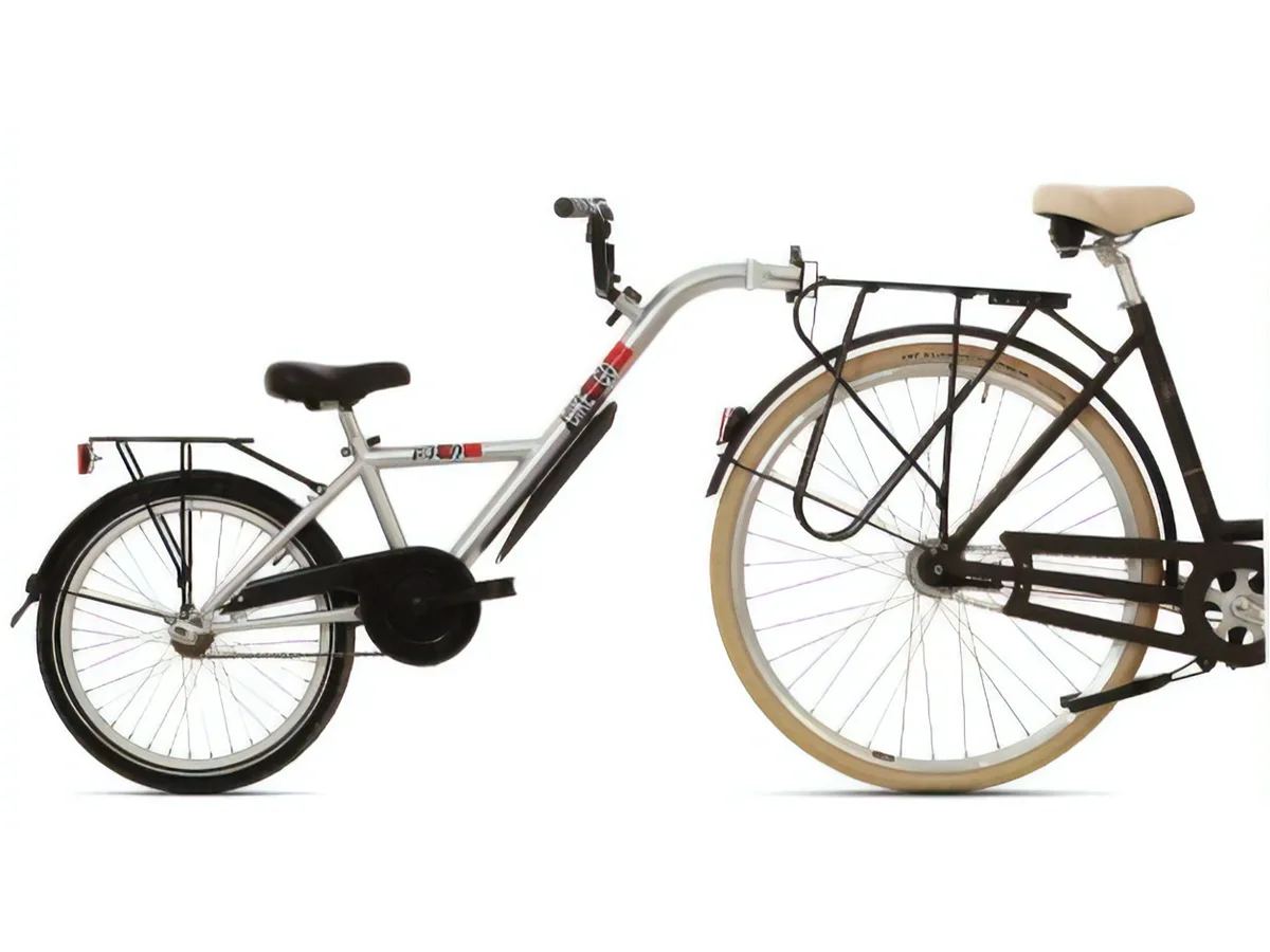 bike2go aanhangfiets junior zilver