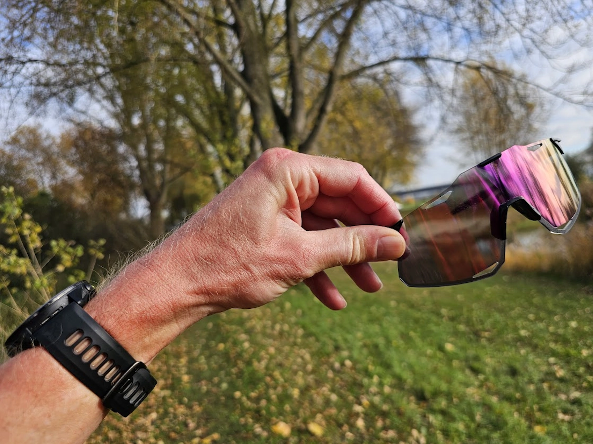 Doorzichtige 100% Hypercraft bril met panoramisch zicht en frameloos design