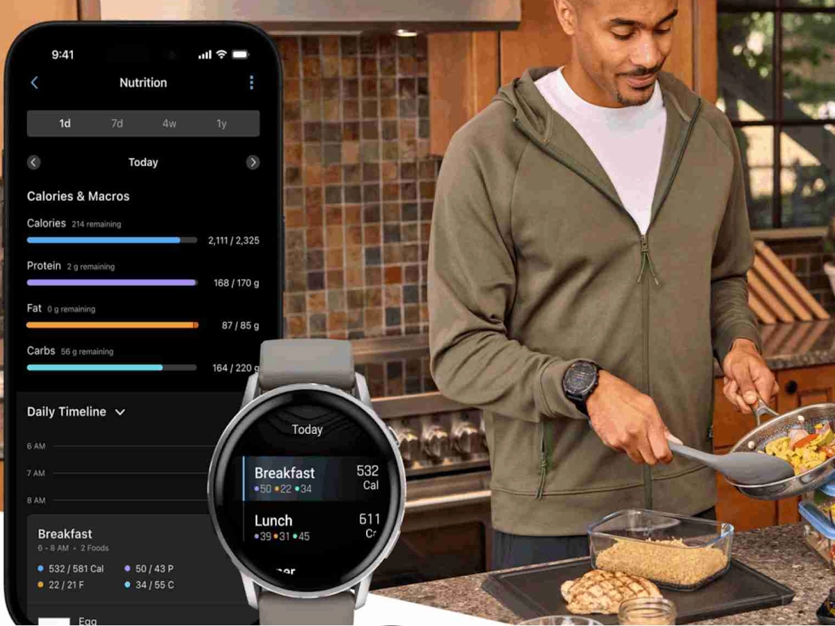 Garmin voeding in Connect app nutricion