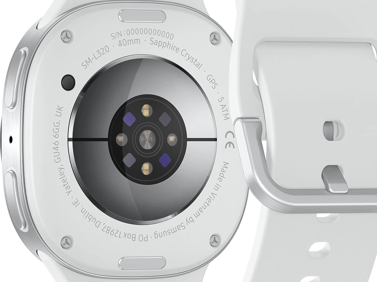 hartslagmeter en details van de Samsung Galaxy Watch 8