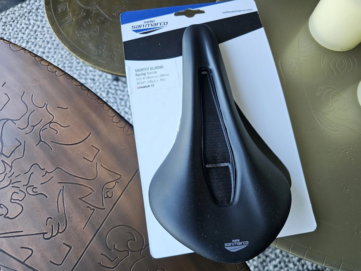 Verpakking van de Selle San Marco Shortfit Allroad tijdens de review